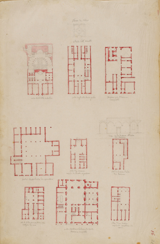 Louis Boitte - Neuf plans de maisons et palais à Rome
