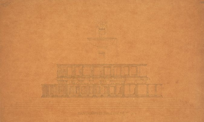 Louis Boitte - Italie du Nord, Pérouse, fontaine de Giovanni Pisano, dite "Fonta...