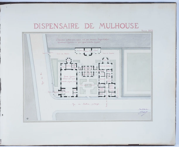 Paul Blondel - Dispensaire de Mulhouse. Plan
