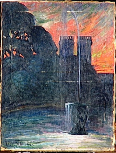 Thea Schleusner - Paysage à la fontaine
