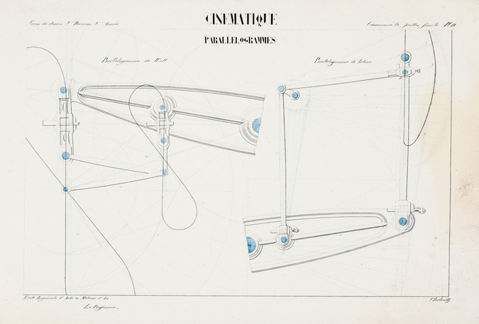 Eugène Chaberth - Cours de dessin 2ème division 2ème année. Cinématique. Parallé...