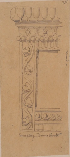 Louis Boitte - Conservé à New-York, le sarcophage d'Amathonte, détail des frises