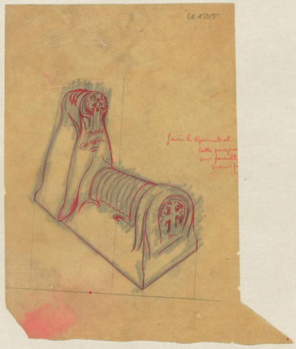 Hector Guimard - Bléré, cimetière, sépulture de Nelly chaumier