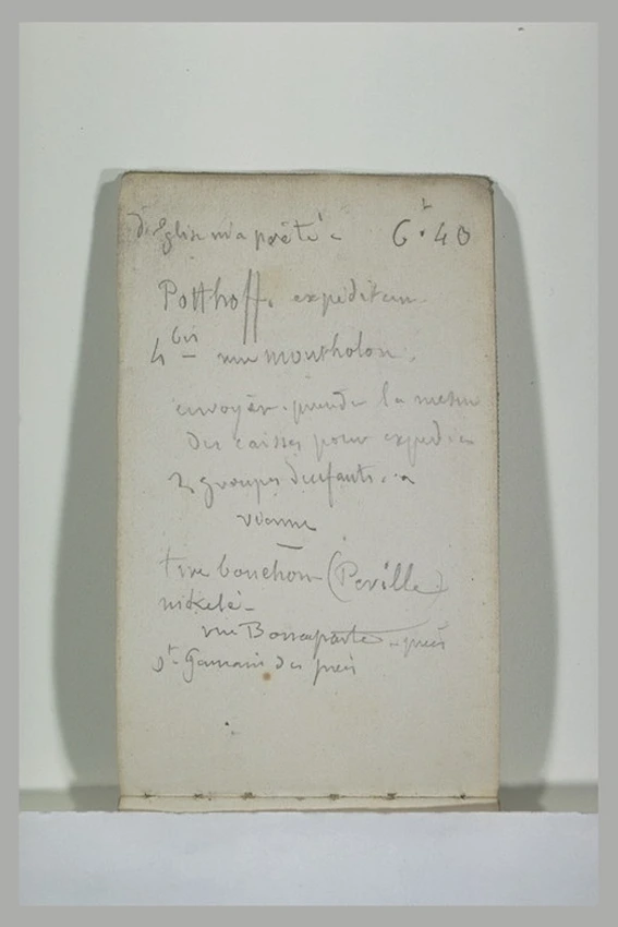 Notes Manuscrites Notes manuscrites - Henri Chapu | Musée d'Orsay