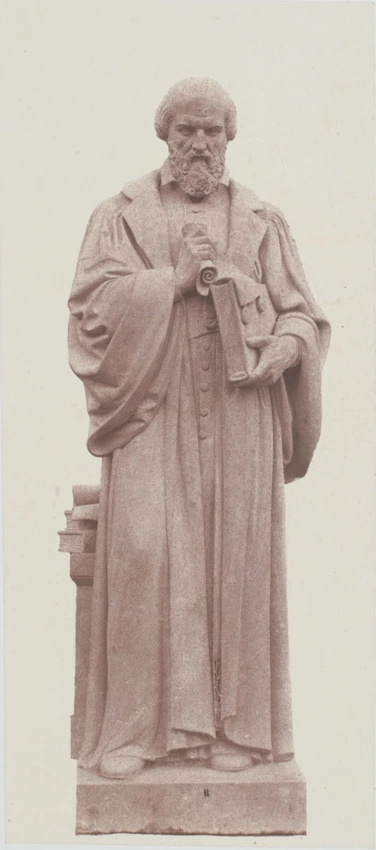 Edouard Baldus - "L'Hospital", statue d'Eugène Guillaume, décor du palais du Lou...
