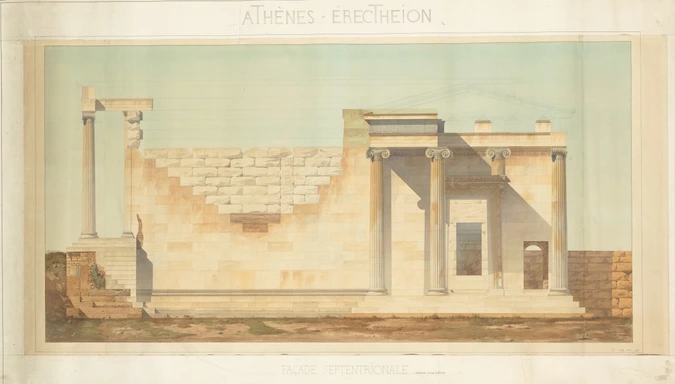 Louis Boitte - Athènes, Erechteion, façade septentrionale