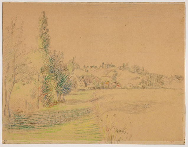 Camille Pissarro - Paysage aux peupliers