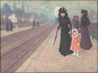 Georges d' Espagnat - La Gare de banlieue