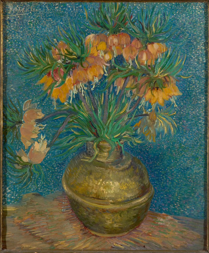 Fritillaires couronne impériale dans un vase de cuivre - Vincent