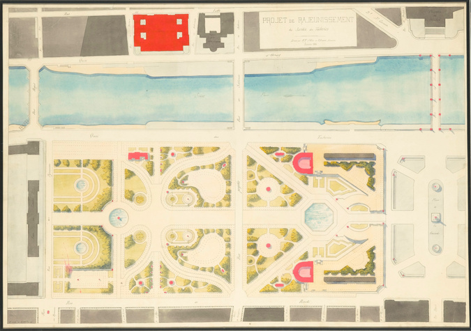 Projet de reconstruction partielle du Palais des Tuileries : plan