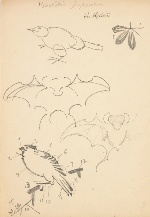 Eugène Grasset - Oiseaux et chauve-souris