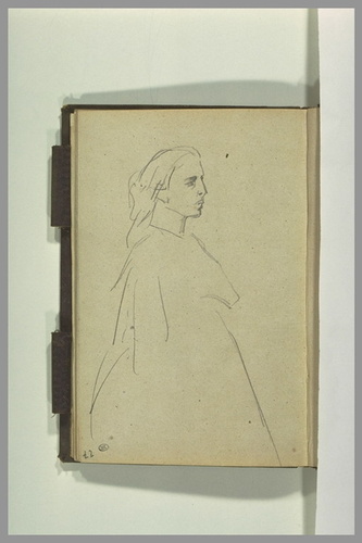 Léon Belly - Femme vue en buste et de profil