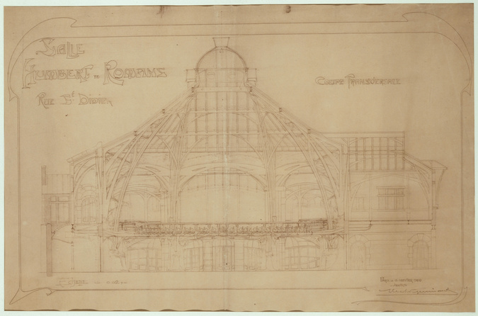 Hector Guimard - Paris 16e, 60 rue Saint-Didier, Salle Humbert de Romans (bâtime...