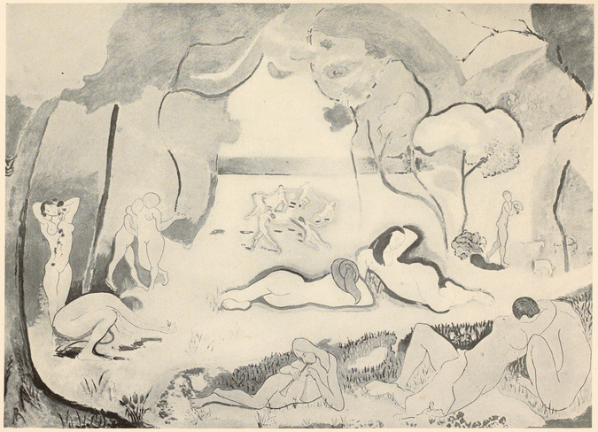 Anonyme - Reproduction du tableau d'Henri Matisse intitulé "La Joie de vivre"