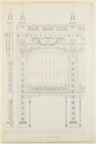 Jean-Camille Formigé - Projet pour l'Exposition universelle de 1889, palais des ...