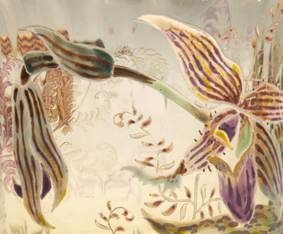 Emile Gallé - Vase à décor d'orchidées