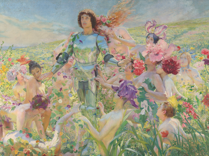 Georges Rochegrosse - Le Chevalier aux fleurs