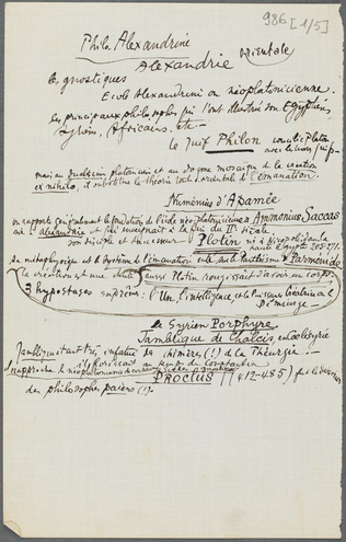 Paul Guillaume - Philo. Alexandrine / Philo. Chrétienne / Phil. Arabe et Juive