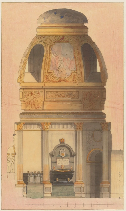 Chapelle Saint-Jérôme aux Invalides, coupe transversale - Alfred-Nicolas Normand