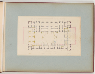 Anonyme - Projet de reconstruction de l'hôtel de ville de Paris, plan descriptif...