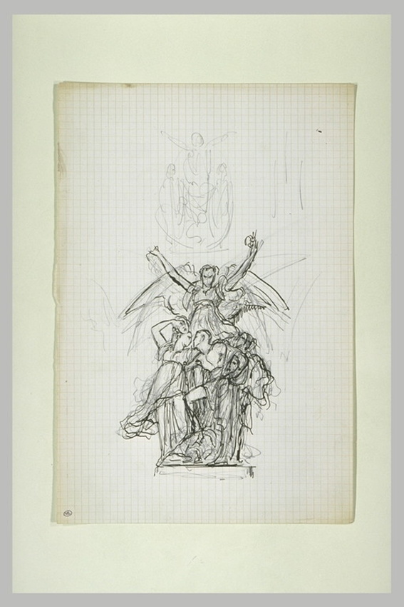 Charles Garnier - Etudes pour un groupe sculpté du nouvel Opéra de Paris