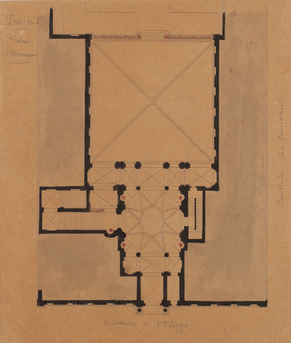 Edouard Villain - Plan du palais San Marsano, Turin