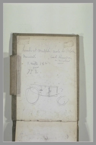 John Lewis Brown - Caisse de carosse, et note manuscrite