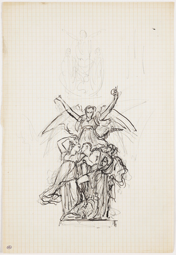 Charles Garnier - Etudes pour un groupe sculpté du nouvel Opéra de Paris