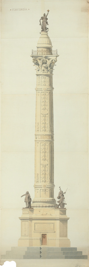 Louis Boitte - Projet pour un monument commémoratif de l'Assemblée Constituante ...
