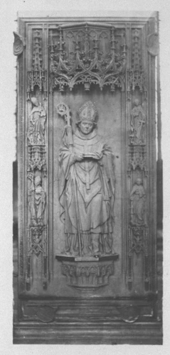 Hermann Emden - Cathédrale de Mayence, vue du portail conduisant de la nef latér...