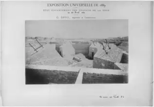 Le 22 avril 1887 : la pile n° 1 devant les Invalides - Louis-Emile Durandelle