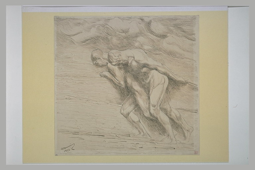 Constantin Meunier - Au Pays Noir : deux haleurs nus
