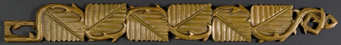 Léon Jallot - Modèle de bronze d'ameublement : plaque de propreté motif "Eglanti...