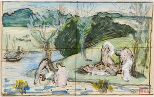 Pierre Puvis de Chavannes - Femmes se baignant dans une rivière