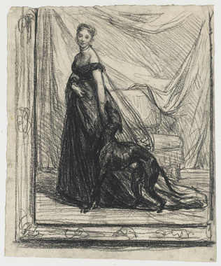 Henri Regnault - Portrait de femme : étude pour Madame Fouques-Duparc