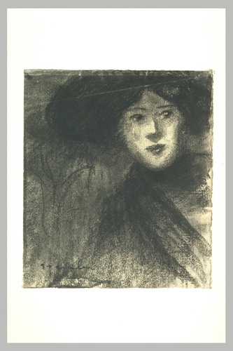 Théophile Alexandre Steinlen - Femme au chapeau noir