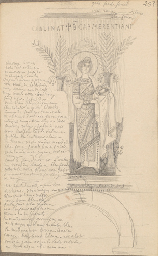 Louis Boitte - Ravenne, église Saint Apollinaire le Neuf, détail de la mosaïque ...