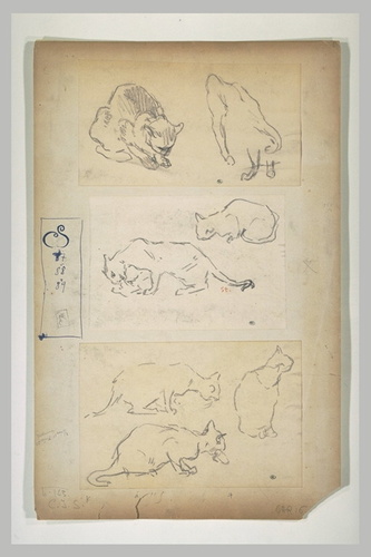 Théophile Alexandre Steinlen - Deux chats