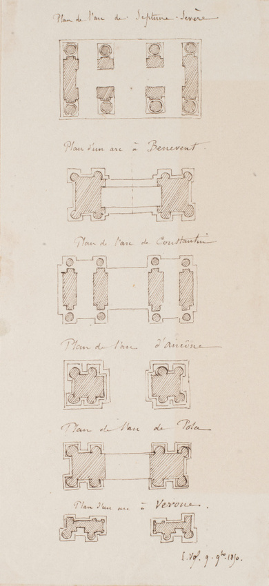 Edouard Villain - Plans de six arcs