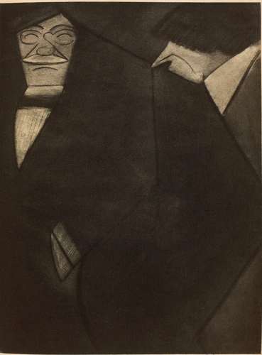 Anonyme - "John Marin and Alfred Stieglitz", portraits charge par Marius de Zaya...