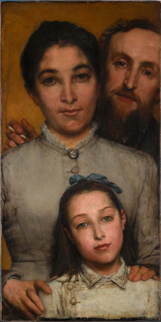 Dalou, sa femme et sa fille - Lawrence Alma-Tadema