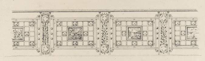 Edgar Brandt - Projet de rambarde pour un balcon