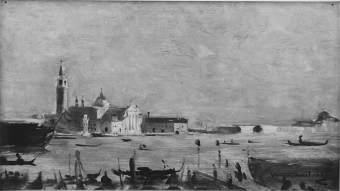 Léon Bonnat - Vue de San Giorgio Maggiore à Venise