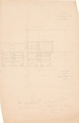 Victor Baltard - Plan côté d'une maison