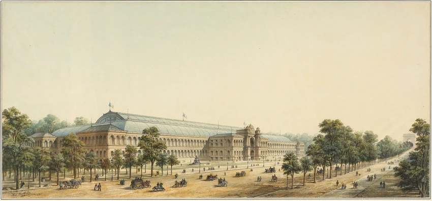 Max Berthelin - Palais de l'Industrie, vue perspective