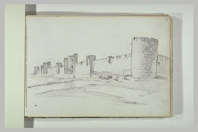 Frédéric Bazille - Les remparts d'Aigues-Mortes