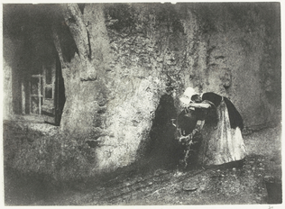 Charles Augustin Lhermitte - Femme avec une cruche à la fontaine