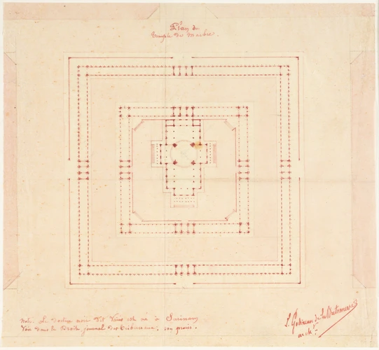 Réduction du projet du Temple de marbre, plan - Louis Godineau de la Bretonnerie