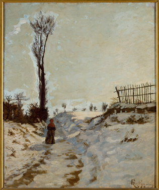 Armand Guillaumin - Chemin creux, effet de neige