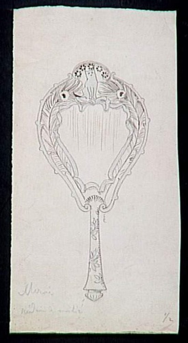 Pierre Brun - Projet de monogramme pour la Revue des Arts Décoratifs (RAD), bust...